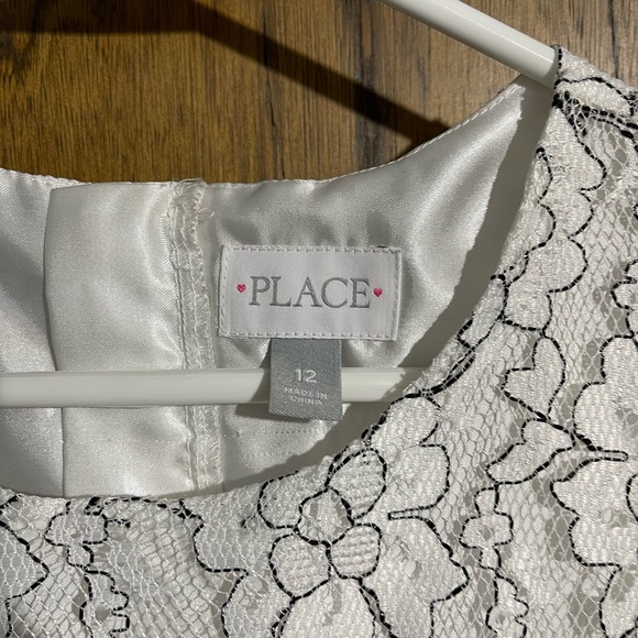 Place Sz 12. White and black lace dress. - Picture 3 of 3
